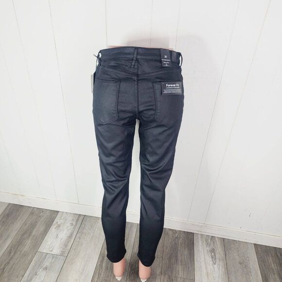 Rising Sun & Co. Women's Black Forever Fit Mid Rise Skinny Jeans Size 31 - Picture 2 of 9